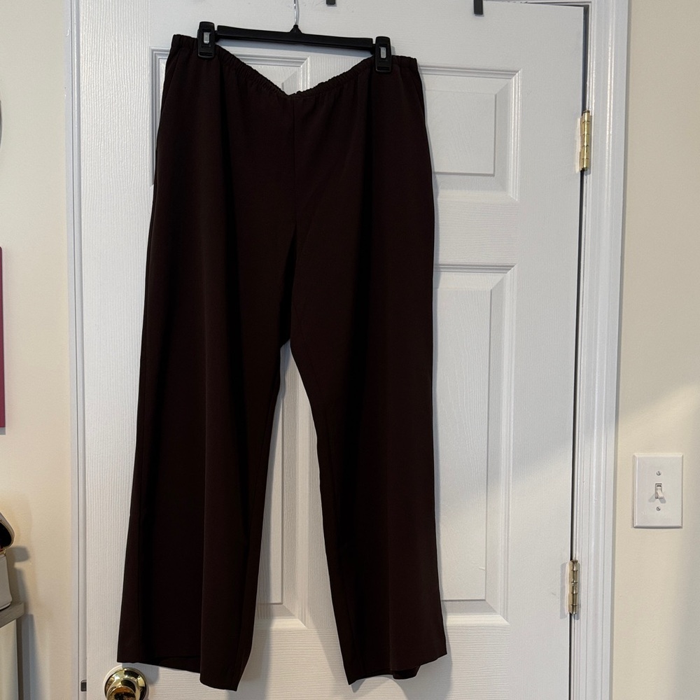 Gap Women’s Easy Wide-Leg Pants in Terra Brown Size Large Petite